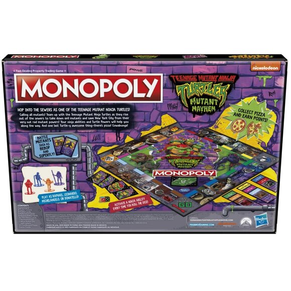 Monopoly Teenage Mutant Ninja Turtles: Mutant Mayhem Edition Board Game - Picture 8 of 9